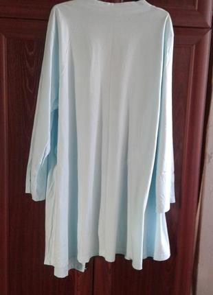 Хлопковый женский  халат бирюзового цвета sorbet индия супер батал нюанс2 фото