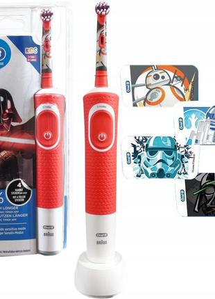 Зубная щетка электрическая аккумуляторная oral-b vitality 100 kids star wars4 фото