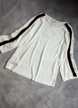 Блуза с контрастной отделкой свободного кроя8 фото
