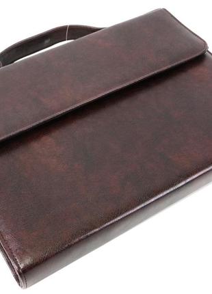 Папка-портфель из кожзама exclusive 711300 коричневая