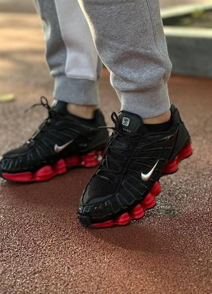 Nike shox tl black\red4 фото