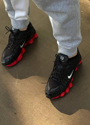 Nike shox tl black\red5 фото