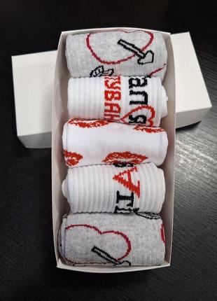 Бокс (5 пар) шкарпеток 36-41 у подарунковій коробці