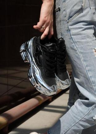 Adidas raf simons ozweego core black silver metallic6 фото