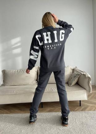 Костюм спортивный michigan, трехнитка, свитшот + штаны