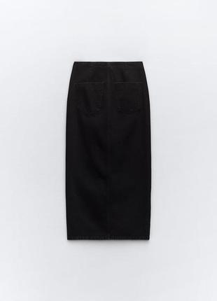 Длинная джинсовая юбка zara джинсовая юбка на запах4 фото