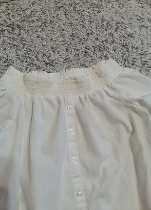 Блузка белая, рубашка белая, на 10-12 лет2 фото