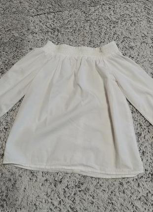 Блузка белая, рубашка белая, на 10-12 лет5 фото