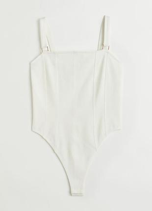 Белый стринг боди h&m