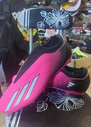 Бутси adidas x speedportal.3 laceless firm ground boots gz5065 рожевий