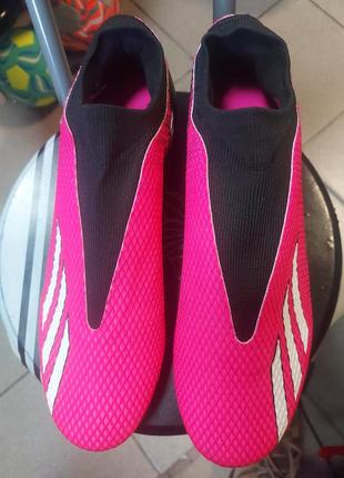 Бутси adidas x speedportal.3 laceless firm ground boots gz5065 рожевий6 фото