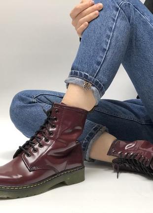 👟 черевики dr. martens    bordo   / наложка bs👟3 фото