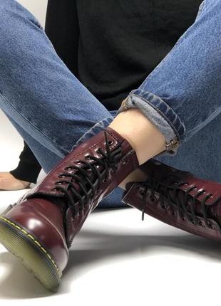 👟 черевики dr. martens    bordo   / наложка bs👟5 фото