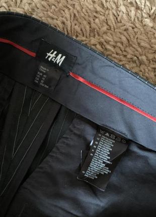 Брюки жіночі сірі класичні штани у смужку h&m розмір l/xl4 фото