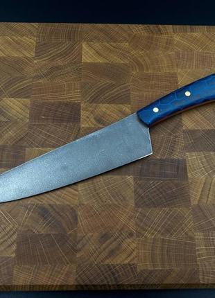 Кухонный нож ручной работы «шеф #8», х12мф/60 hrc.