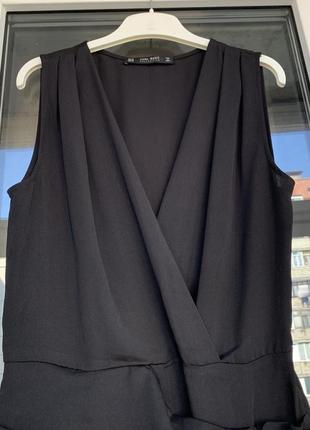 Zara шикарный черный ромпер размер хс3 фото