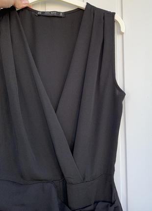 Zara шикарний чорний ромпер розмір хс6 фото