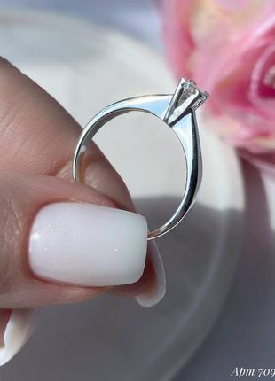 Серебряное кольцо в родии. идеально для помолвки.2 фото
