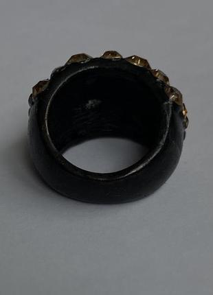 Массивная керамическая кольца с стразами3 фото
