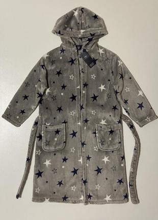 Marks & spencer флисовый детский халат 9 10 140 спенсер marks звезды2 фото