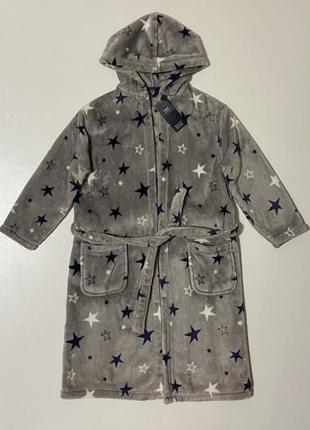 Marks & spencer флисовый детский халат 9 10 140 спенсер marks звезды1 фото