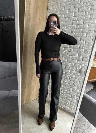 Кожаные брюки брюки кожаные брюки zara xs 34 s 36 m 381 фото