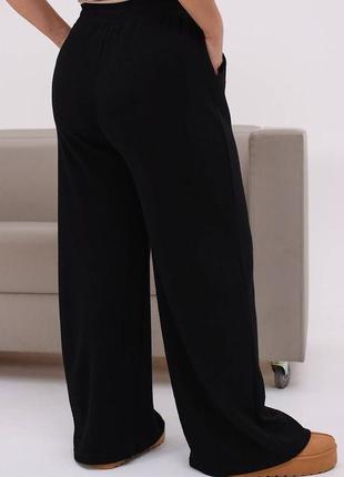 Женские теплые брюки штаны плаццо клеш прямые ангора2 фото