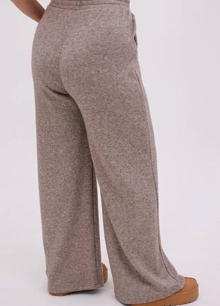 Женские теплые брюки штаны плаццо клеш прямые ангора3 фото