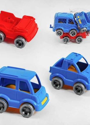 Набір машинок "kid cars sport" 39892 "tigres", 3 шт, джип, пікап, автобус, в сітці