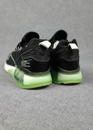 Мужские кроссовки adidas zx 2k черные с салатовой скидки sale &lt;unk&gt; smb4 фото