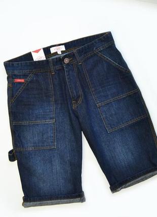 Мужские джинсовые шорты lee cooper carpenter dark wash1 фото
