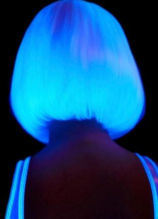 Светящийся в темноте короткий парик leg avenue pearl short natural bob wig white2 фото