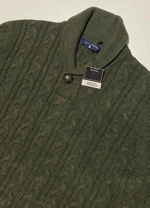 Tokyo laundry шерстяной мужской свитер l xl шерсти хаки зеленый горлом2 фото