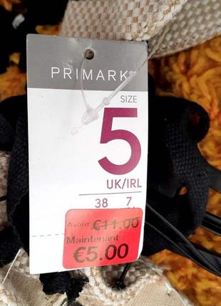 Женские босоножки primark англия размер 383 фото