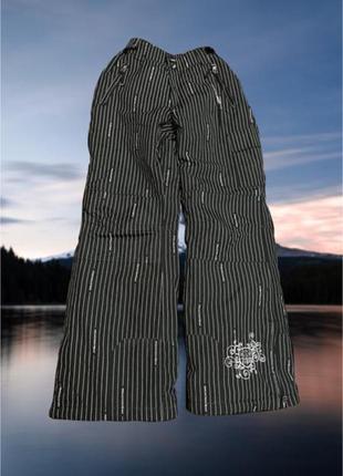 Лижні штани mountain peak чорні у білу смужку