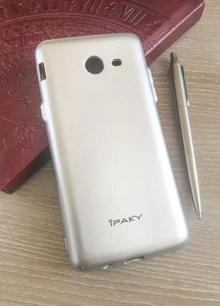 Мягкий чехол-накладка ipaky для samsung galaxy j520 серебристый2 фото