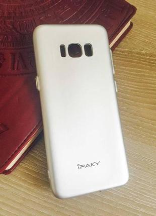 Tpu чехол-накладка ipaky для samsung galaxy s8 металлик