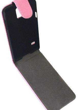 Кожаный чехол-флип на магнитной застежке для lenovo k900 розовый3 фото