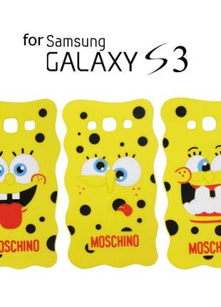 Силиконовый чехол губка боб для samsung galaxy s3 i93002 фото