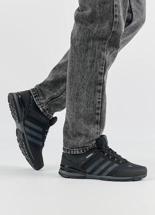Чоловічі кросівки adidas terrex continental black gray, чоловічі кеди адідас чорні, чоловіче взуття