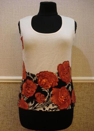 Літня кофтинка трикотажна блуза без рукавів