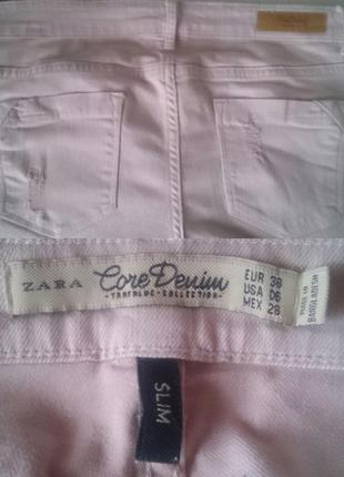 Укороченные рваные  джинсы zara