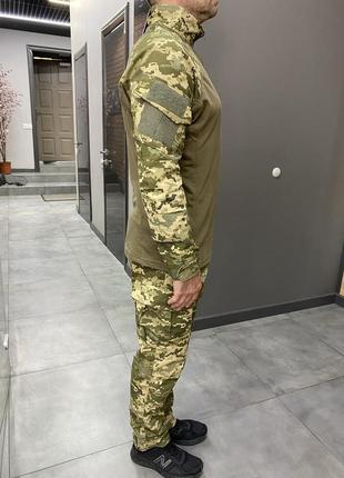 Армейская кофта убакс, украинский пиксель, размер m, со вставками под локти, wolftrap, тактическая рубашка4 фото