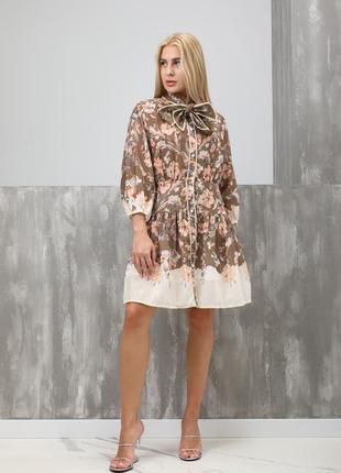 Сукня з узорами мультіколор 6 текстиль 020767 - розмір l