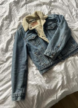 Винтажная куртка джинсовая шерсть levis