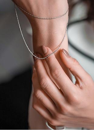 Серебряная цепочка 925 цепочка 50 см новая кюз