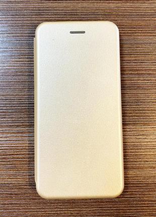 Чохол-книжка на телефон samsung j6 plus 2018 року золотистого кольору