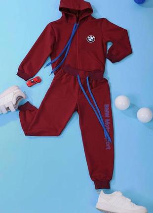 Спортивний костюм bmw бордовий р.86-104