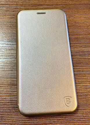 Чехол-книжка на телефон xiaomi redmi 8 серого цвета