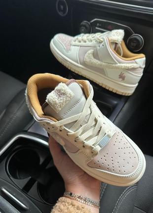 Nike dunk low retro rabbit fossil stone5 фото